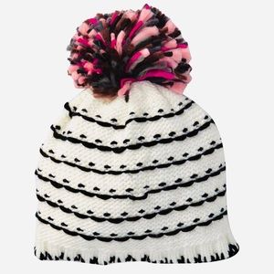 Super cute multi color knit pom pom hat